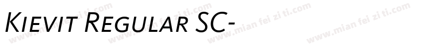 Kievit Regular SC字体转换